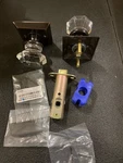 Emtek 820OTUS10B Quincy Rosette Privacy Crystal Door Knob Set, Oil Rubbed Bronze. Fixed Price $158.99.