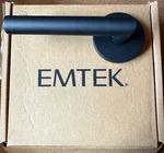 Emtek Stuttgart Non-turning Two-sided Dummy Door Lever Set Disk Rose, Flat Black. Fixed Price $65.00.