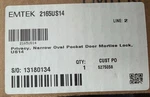 Emtek Privacy Narrow Oval Pocket Door Mortise Lock Polished Nickel 1 3/4. Fixed Price $49.99.