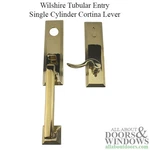 Emtek Wilshire Tubular Entry Single Cylinder Cortina Lever Schlage 5-1/2" Ctc. Fixed Price $289.99.
