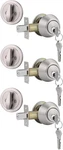 Gobrico 3 Satin Nickel Keyed Alike Single Deadbolts Door Pack,. Fixed Price $51.03.