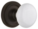 Nostalgic 704719 Rope Rosette White Porcelain Door Knob Oil Rubbed Bronze. Fixed Price $79.99.