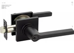 Emtek Helios Keyed Entry Lever Square Rose 5122HLOLHUS19 Satin Black. Fixed Price $210.99.
