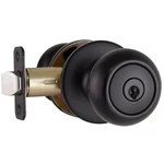 Design House Cambridge Keyed Brass Entry Door Knob In Matte Black. Fixed Price $43.29.