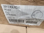 Case Of Kwikset Privacy Polo Door Knob Satin Nickel 93001-914. Fixed Price $149.99.