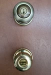 Vintage Nos Kwikset Hancock Keyed Entry Door Lock Knob Polished Antique Brass. Fixed Price $29.99.