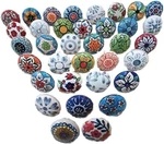 20 Mix Vintage Look Flower Ceramic Knobs Door Handle Cabinet Drawer Cupboard. Fixed Price $28.48.