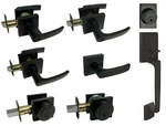 House Guard Matte Black Square Plate Door Handle Levers Entry/privacy/passage. Fixed Price $79.99.