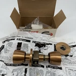 Antique Corbin Crestline Cylindrical Lock Set Brass Passage Door Knobs Latch. Fixed Price $32.99.