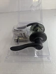 Kwikset Sedona Matte Black Reversible Round Wave Bed/bath Door Handle 97301-024. Fixed Price $17.55.