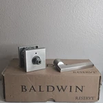 Baldwin Reserve Privacy Square Lever Satin Nickel #9BR3530-042 Nib. Fixed Price $79.99.