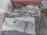 Ashley Norton Satin Entry Handles & Lockset LN1700.50 England Nos Free Shipping. Fixed Price $199.99.