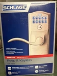 Schlage FE595 505 Camelot Keypad Entry Accent Levers Lifetime. Fixed Price $74.00.