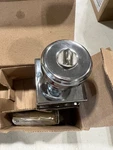 Kwikset 300MNKSQT-26 Maven Privacy Door Knob, Square Rose, Polished Chrome. Fixed Price $19.52.