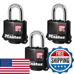 Master 311TRI Keyed Alike Laminated Steel Padlock 3-PACK Black. Fixed Price $56.44.