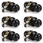 Knobwell 6 Pack Matte Black Interior Door Privacy Lock Bathroom. Fixed Price $79.87.