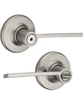 Kwikset Privacy Ladera Bed Bathroom Satin Nickel Door Lock Lever Handle. Fixed Price $21.95.