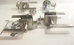 Lot Of 4 Bed/bath Privacy Door Handle Brushed Nickel Kwikset Microban Schlage. Fixed Price $44.99.