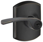 Schlage F51-MER-GRW Merano Single Cylinder Keyed Entry Door Lever Bronze. Fixed Price $122.45.