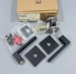 Emtek C5110DTUS19 Dumont Passage Door Lever Set W/ Square Rose - Flat Black. Fixed Price $152.36.