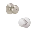 Schlage F40PLY619625 Plymouth Privacy Lock Door Knob Set, Satin Nickel X Chrome. Fixed Price $16.06.