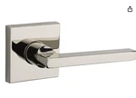 $$$ Baldwin Reserve Square Rosette Door Handle Passage Polished Nickel. Fixed Price $79.00.