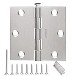 18 Pack 3.5 Inch Brushed Nickel Door Hinges With Square Corners 3-1/2". Fixed Price $38.49.