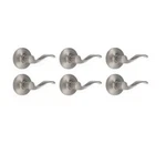 6 Pack Shield Security Door Lever Handle Passage Lockset Satin Nickel - Grade. Fixed Price $42.49.