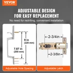 Vevor Front Door Handle, Square Entry Set With Lever, No Lock, Adjustable. Fixed Price $25.48.