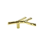 2 Pack Gold Twig Knobs Branch Zinc Alloy Decorative Cabinet Wardrobe Furnitur.... Fixed Price $18.27.