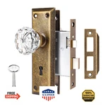 Toptotoo Mortise Lock Set Interior Door, Crystal Glass Knobs With And. Fixed Price $56.99.