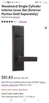 Weslock Woodward Interior Lever Set Oil Rubbed Bronze. Fixed Price $8.00.