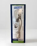 Schlage Camelot Entry Door Handleset With Georgian Knob - Satin Nickel. Fixed Price $99.99.