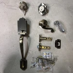 Kwikset Arlington Antique Brass Double Cylinder Door Handleset Lido Lever. Fixed Price $62.00.