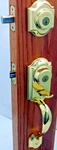 Kwikset Montara Handleset With Juno Knob Polished Brass 553MNHXJ3 #6UK. Fixed Price $64.99.