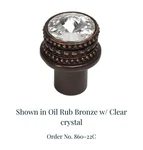 Carpe Diem Hardware Cache Collection Knob Oil Rub Bronze Aurora Boreale Crystal. Fixed Price $25.95.