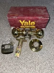 Yale Cirrus 200C Privacy Knob Latchset, Polished Brass US3 2-3/8 Rc HS43202302. Fixed Price $24.95.