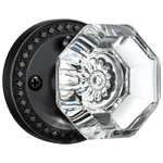 Glass Door Knobs With Lock, Matte Black Crystal Interior For Priva.... Fixed Price $43.12.
