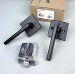 Kwikset Halifax Privacy Door Lever With Square Rose -matte Black. Fixed Price $23.39.