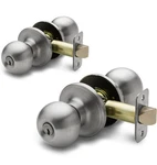 Copper Creek Colonial Entry Door Ball Knob Keyed With Lock Satin Stainless. Fixed Price $19.95.