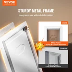 Pet Door For Wall With Lock And 3 Magnetic Flap System Metal Frame Medium. Fixed Price $113.99.