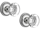 Nostalgic Warehouse Rope Rosette With Round Clear Crystal Glass Knob, Passage -. Fixed Price $69.99.