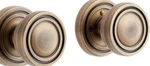 Signature Hardware Decha Solid Brass Privacy Knob Set, Antique. Fixed Price $99.95.