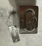Emtek Standard Pocket Door Lock Privacy Set 210215 Satin Nickel New!. Fixed Price $49.99.