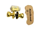 Kwikset Tylo Passage Door Knob Polished Brass 200T 92001-564 Microban Round. Fixed Price $13.99.