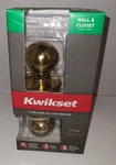 Kwikset #97200-790 Hall And Closet Brass Door Knob New Complete Lockset. Fixed Price $15.26.