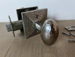 Emtek Hammered Egg Knob With Rosette Satin Nickel - Passage. Fixed Price $95.00.
