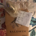 Baldwin Reserve 9BR3500-023 Traditional Ellipse Half-dummy Knob Polished Brass. Fixed Price $68.00.