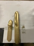 Signature Hardware 441580 Marconi Brass Dummy Door Handleset With Knob - Satin. Fixed Price $155.99.