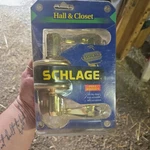 Schlage F10VAVA605 Avanti Passage Hall & Closet Decorative Lever, Bright Brass. Fixed Price $20.00.